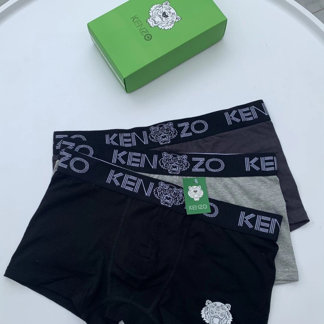 货号429009 KZ虎头一盒3条礼盒装男士内裤!黑浅灰、深灰~经典配色简约大气,性价比极高 - 133073