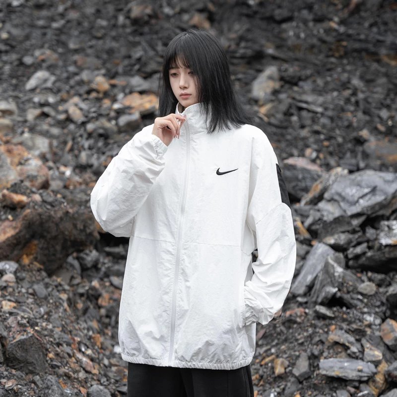 耐克男女风衣外套2024春秋季新款立领防风衣休闲运动夹克   7349  XS2XL 2