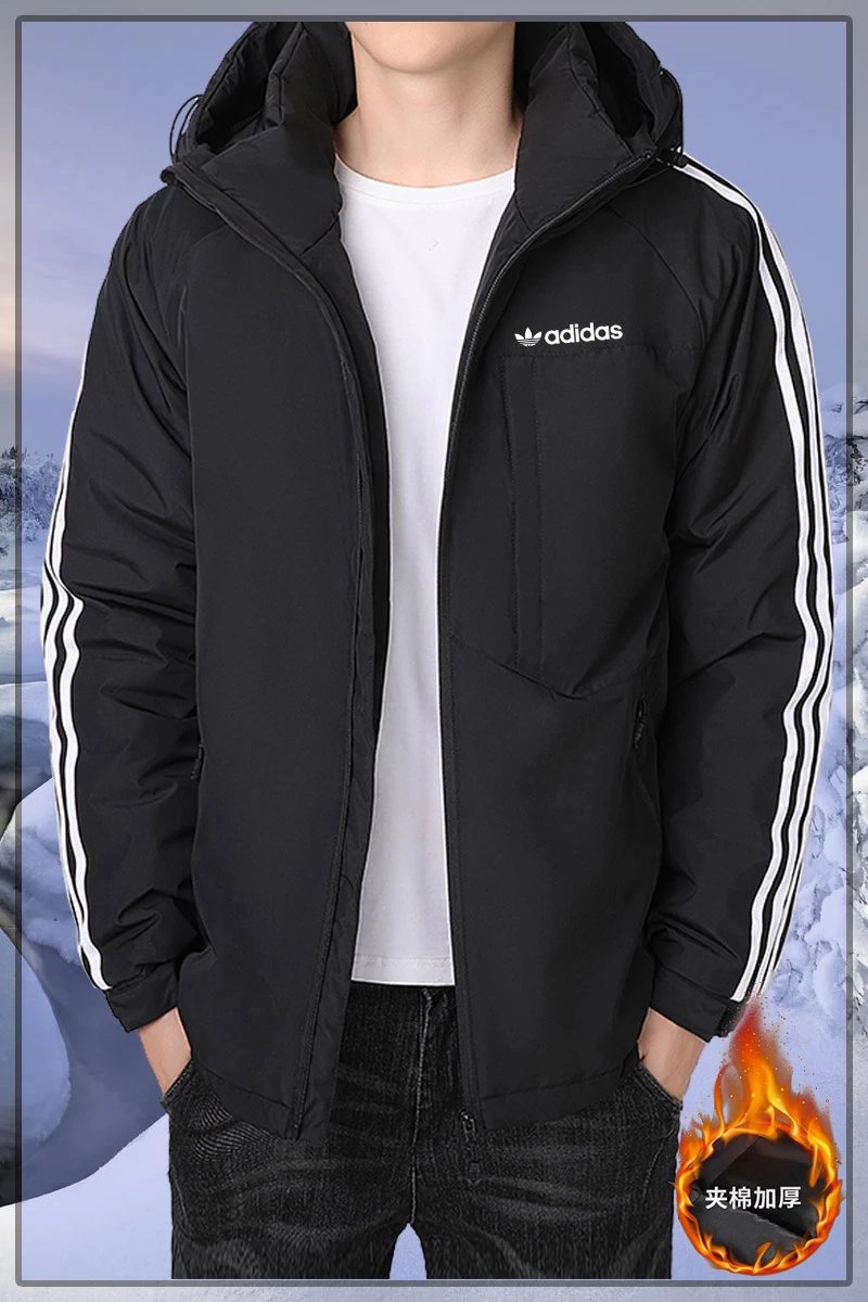 阿迪达斯棉衣男2023秋冬新款棉袄休闲保暖防风连帽棉服运动夹克外套 2333棉 S3XL 10