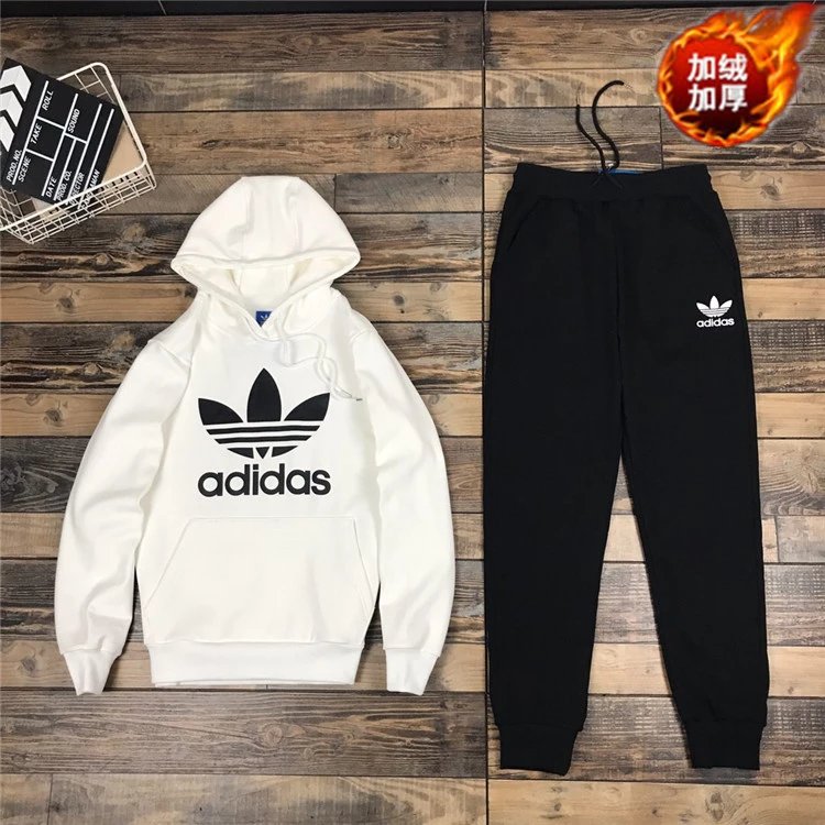 Adidas Sport Set 2019 Fall Winter Fleece Hoodie Jacket Pants