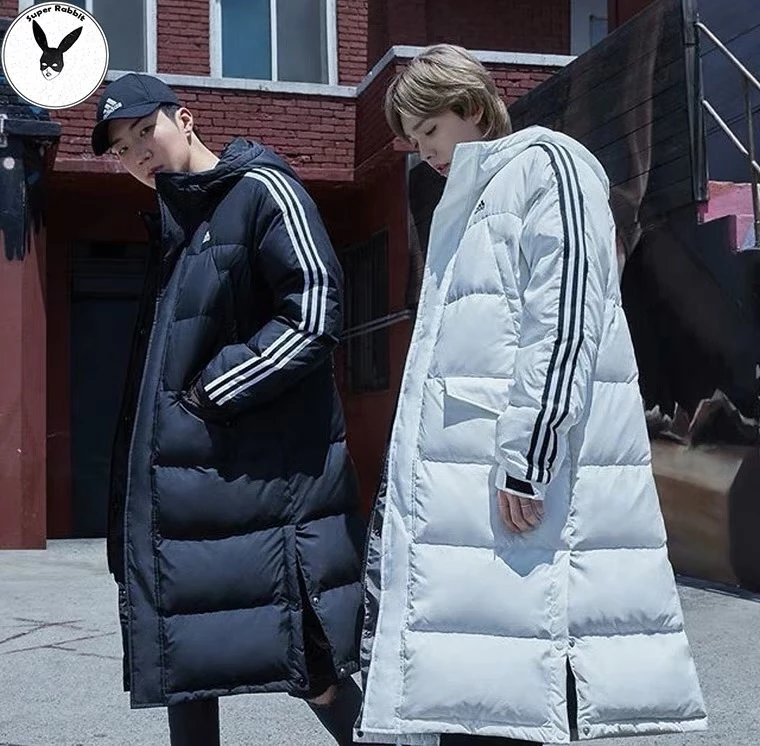 ADIDAS三叶草 3STR 秋冬新款黑白男女长款服服  7920棉 S3XL 1