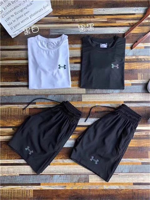 2024夏季短袖运动套装跑步健身速干套装透气短袖T恤  39808  M5XL