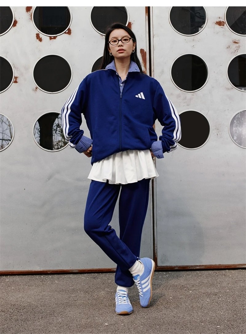 Adidas Sport Set 2025 Fall Winter Fleece Hoodie Jacket Pants