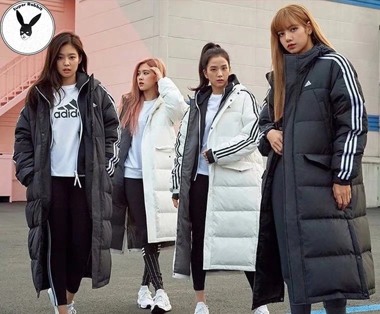 ADIDAS三叶草 3STR 秋冬新款黑白男女长款服服  7920棉 S3XL 3