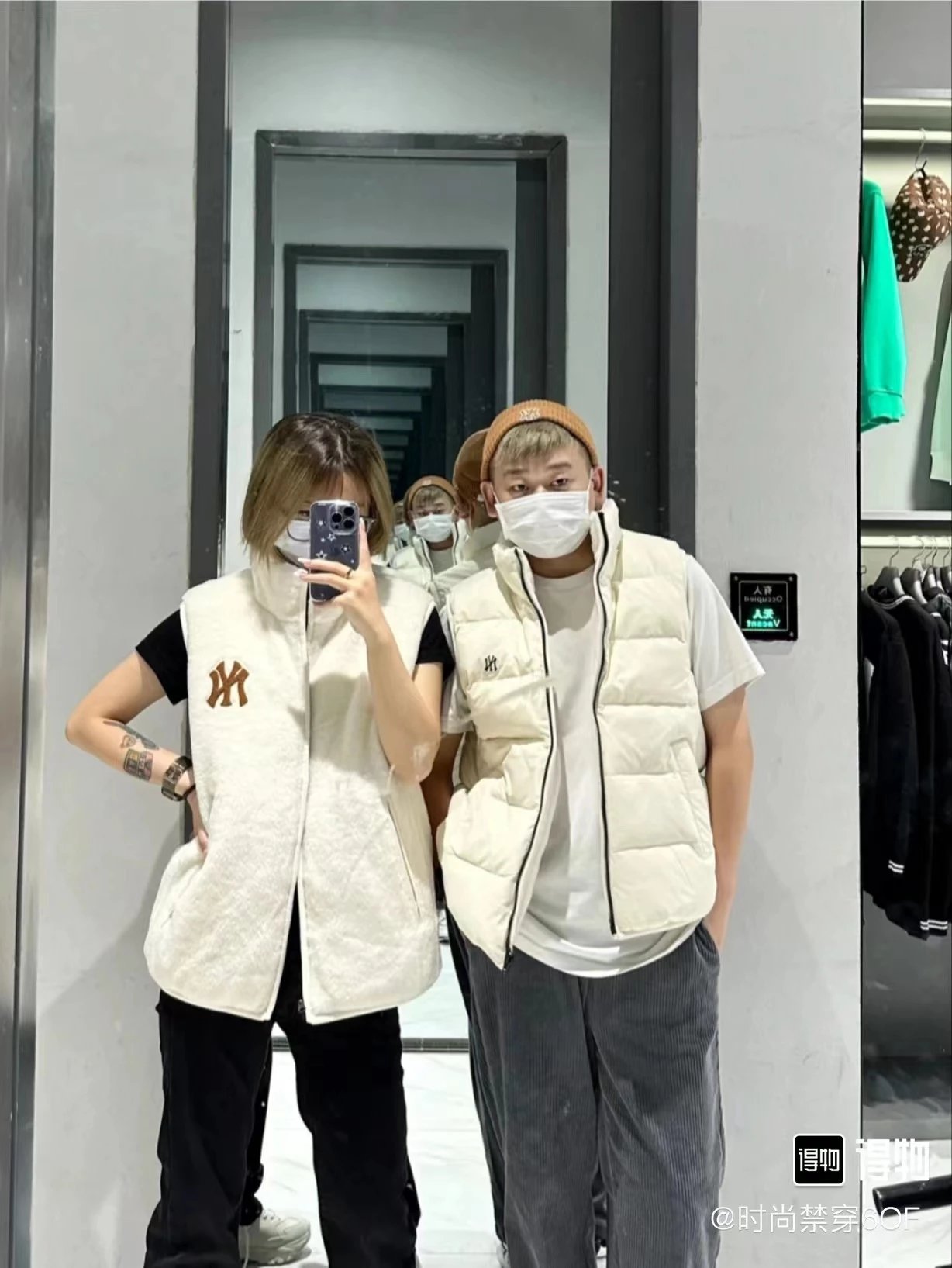 洋基队双面穿羊羔绒外套马甲男女新款2023秋冬轻薄立领保暖棉服夹克马甲  0326  S2XL