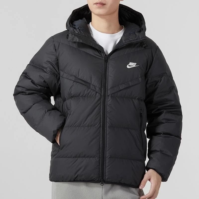 Nike cotton jacket, cotton clothing for men and women, 2024 autumn and winter new item, cotton jacket, casual warm and windproof hooded cotton jacket, sports jacket, GFB8178 S-2XL