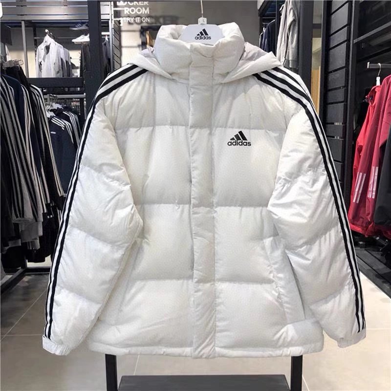 Adidas阿迪达斯情侣款棉衣2023秋冬新款男女经典三条杠运动休闲连帽保暖外套  1997  M2XL