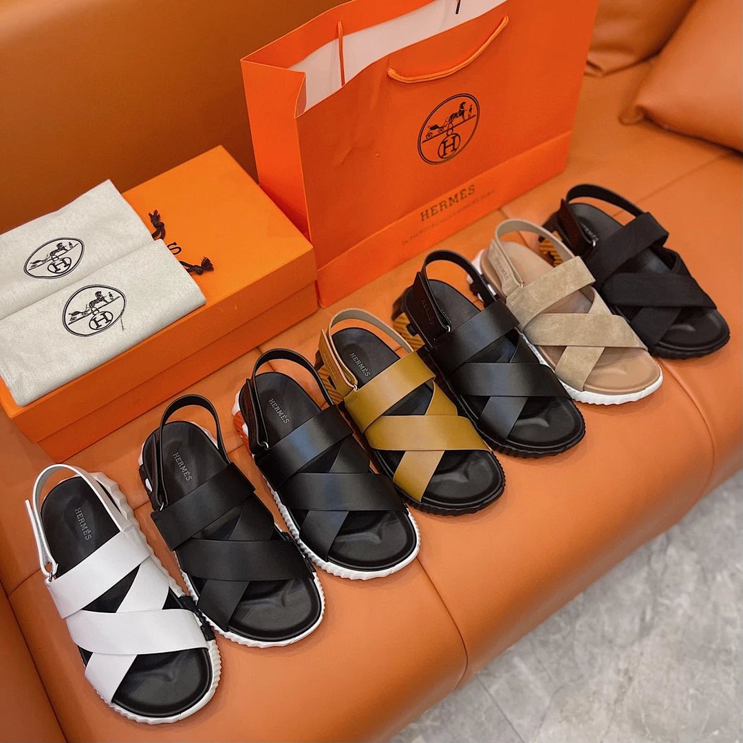 Men's Summer Genuine Leather Casual Sandals Beach Shoes