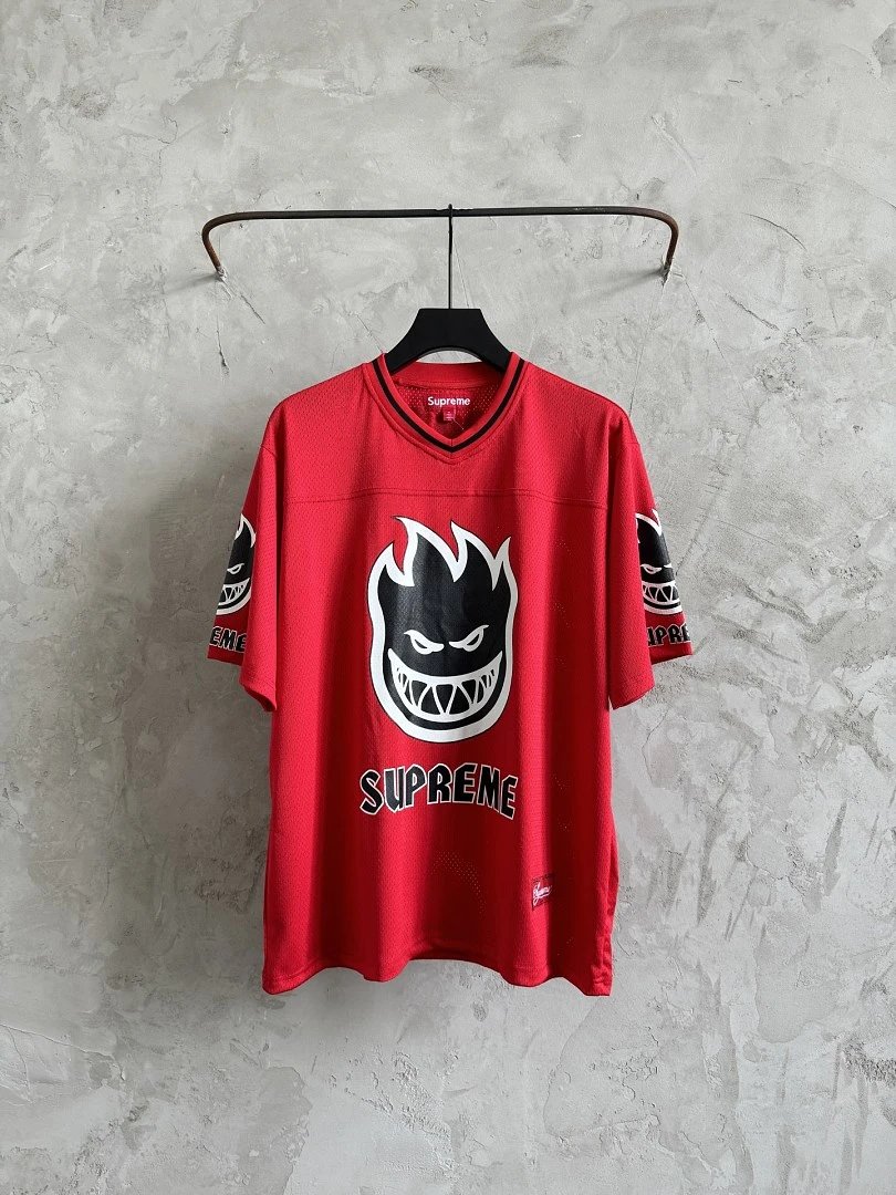 1:1 Top  2026 SS Supreme x Spitfire Mesh Football Jersey