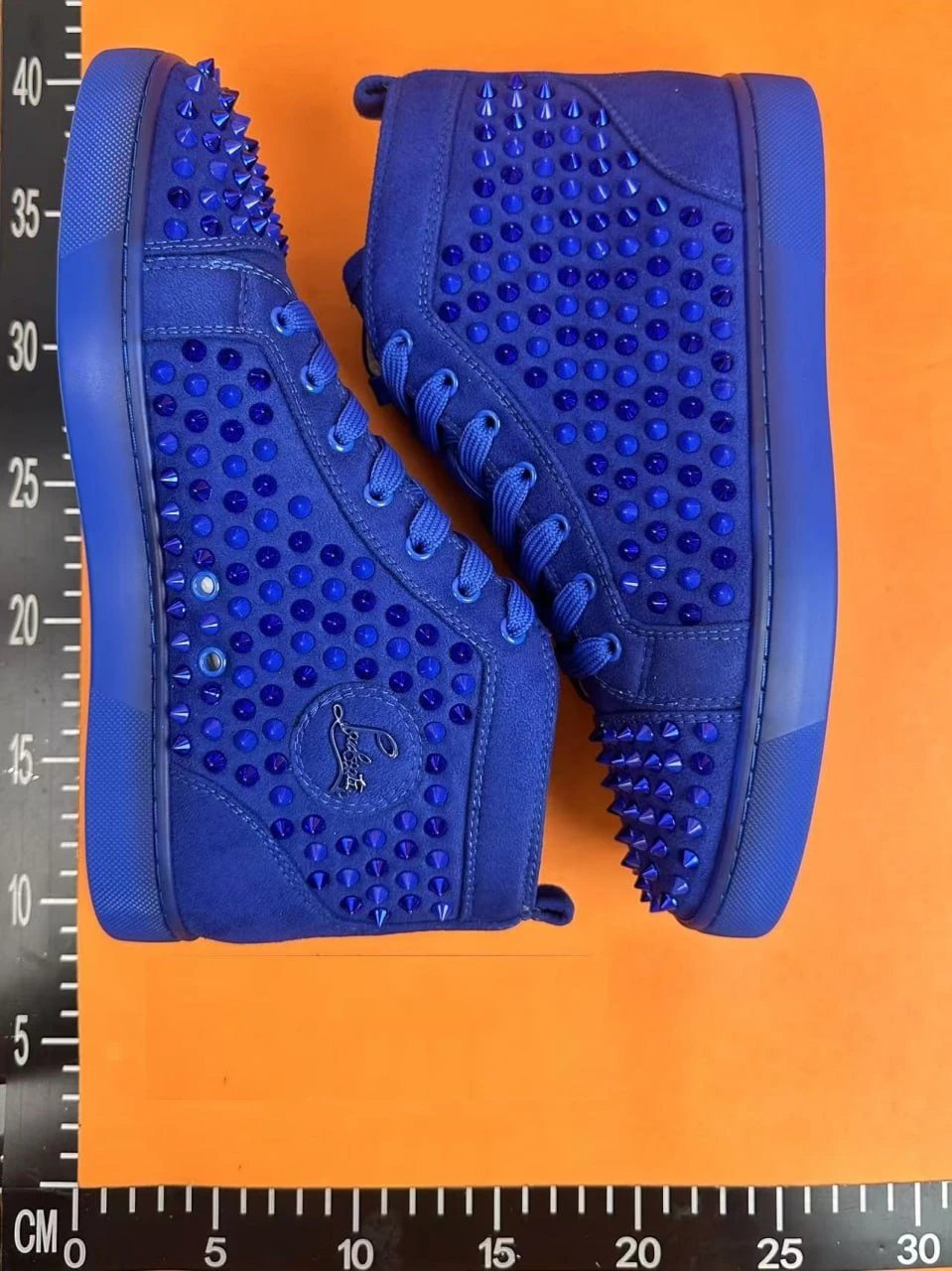 Christian Louboutin Louis Spikes White High-Top Sneakers - 17