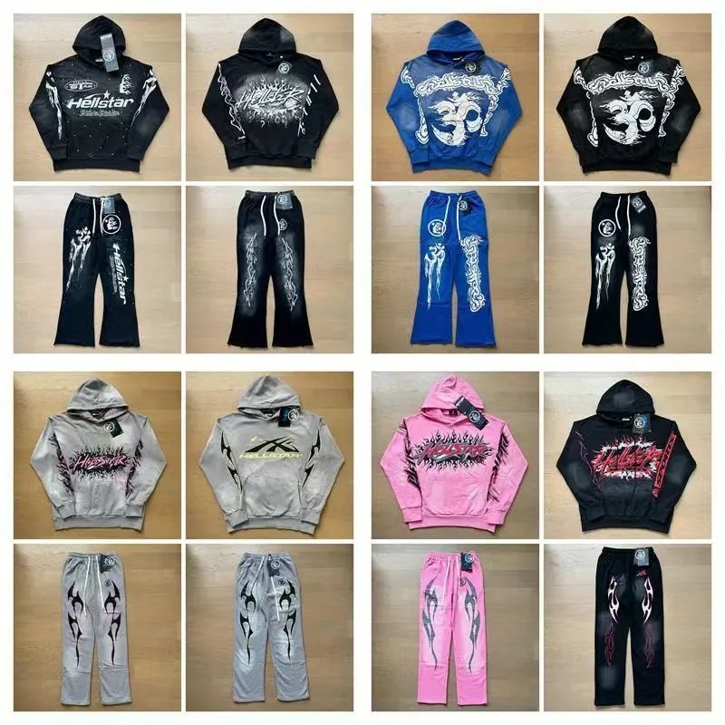 Vintage Hooded Sweatshirt and Pants Set