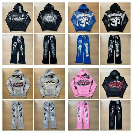Vintage Hooded Sweatshirt and Pants Set