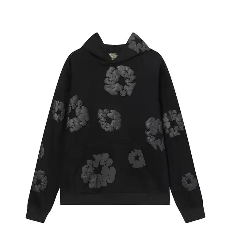 Black shirt with black print