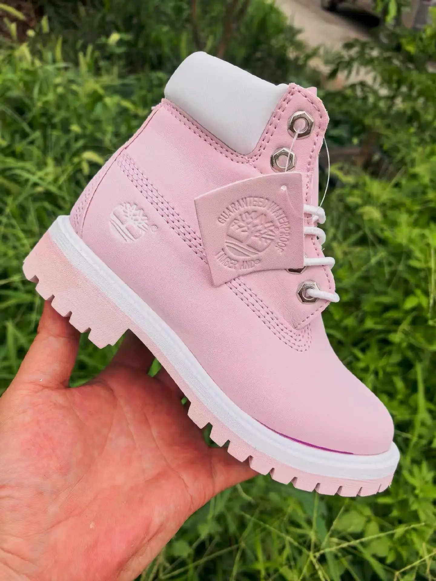 Timberland 添柏岚/天伯伦经典粉高男女童鞋时尚潮流百搭运动休闲工装靴