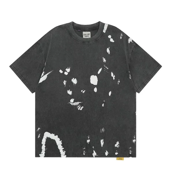 Gallery Dept Paint Splatter Washed Black T-Shirt - 11