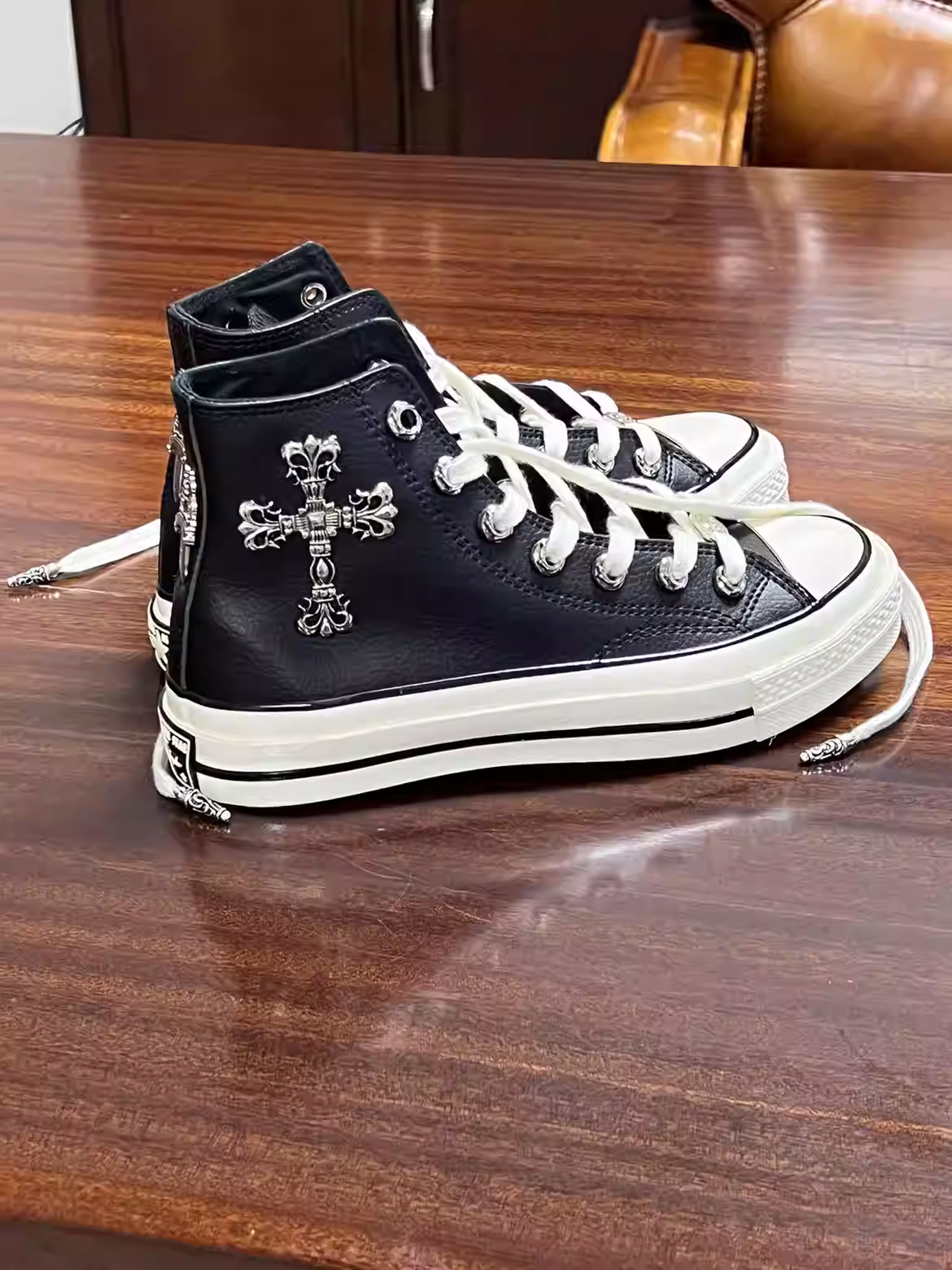 Chrome Hearts Converse High's