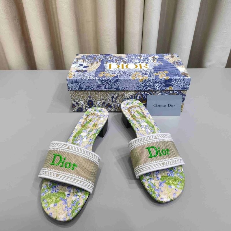Dior Jacquard Slides - Style 1