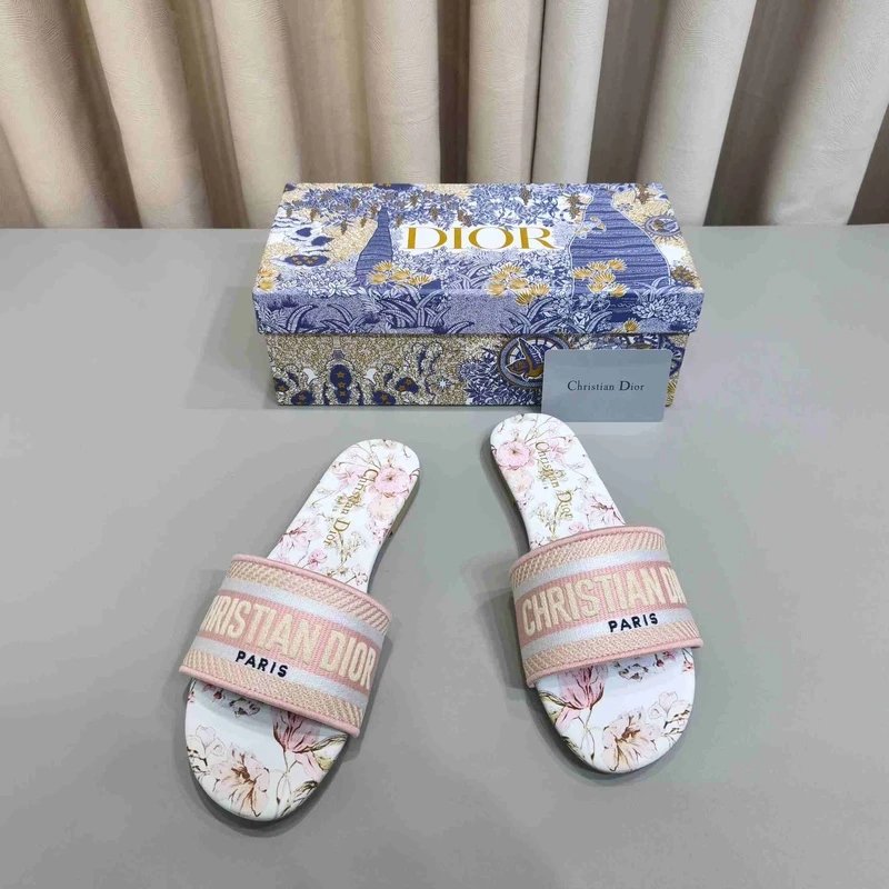 Dior Jacquard Slides - Style 10