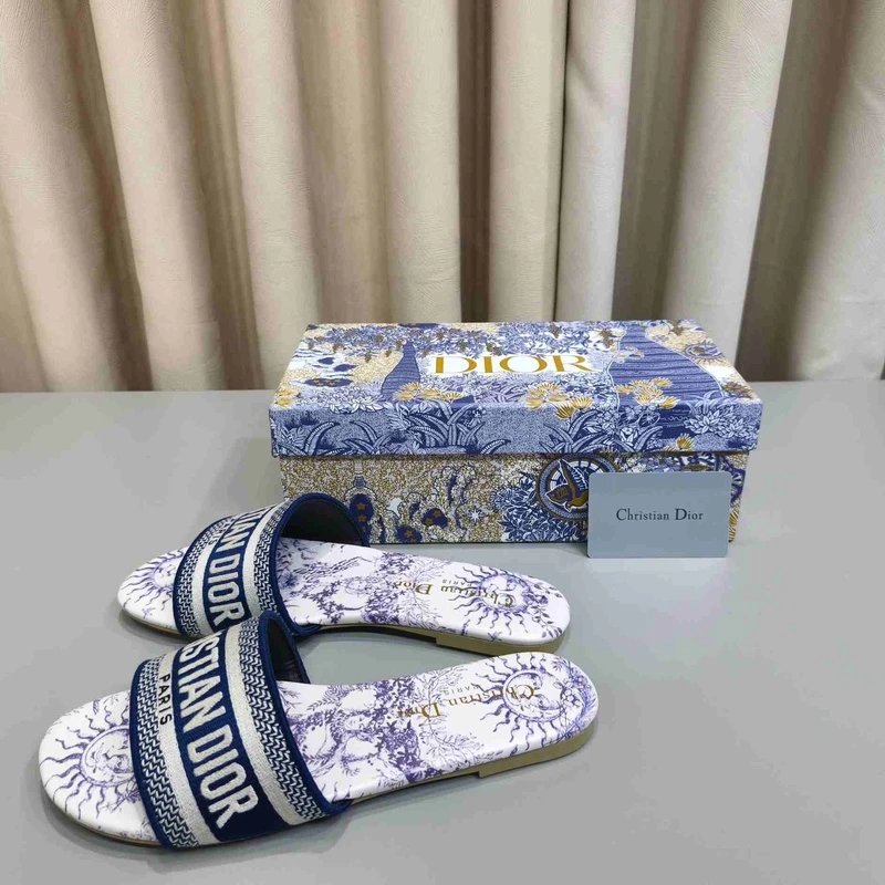 Dior Jacquard Slides - Style 3