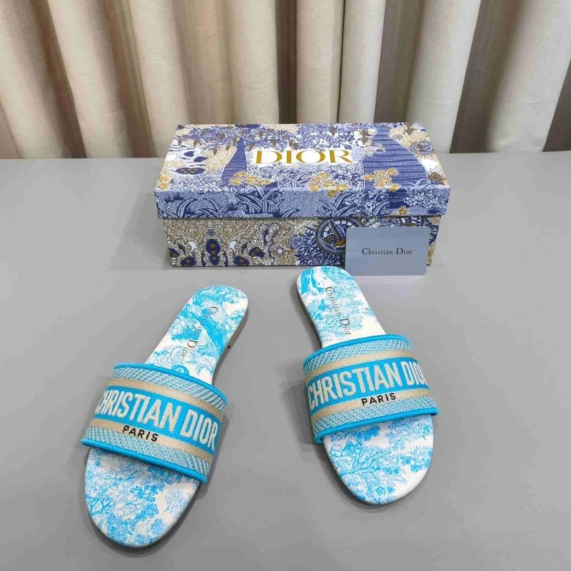 Dior Jacquard Slides - Style 8