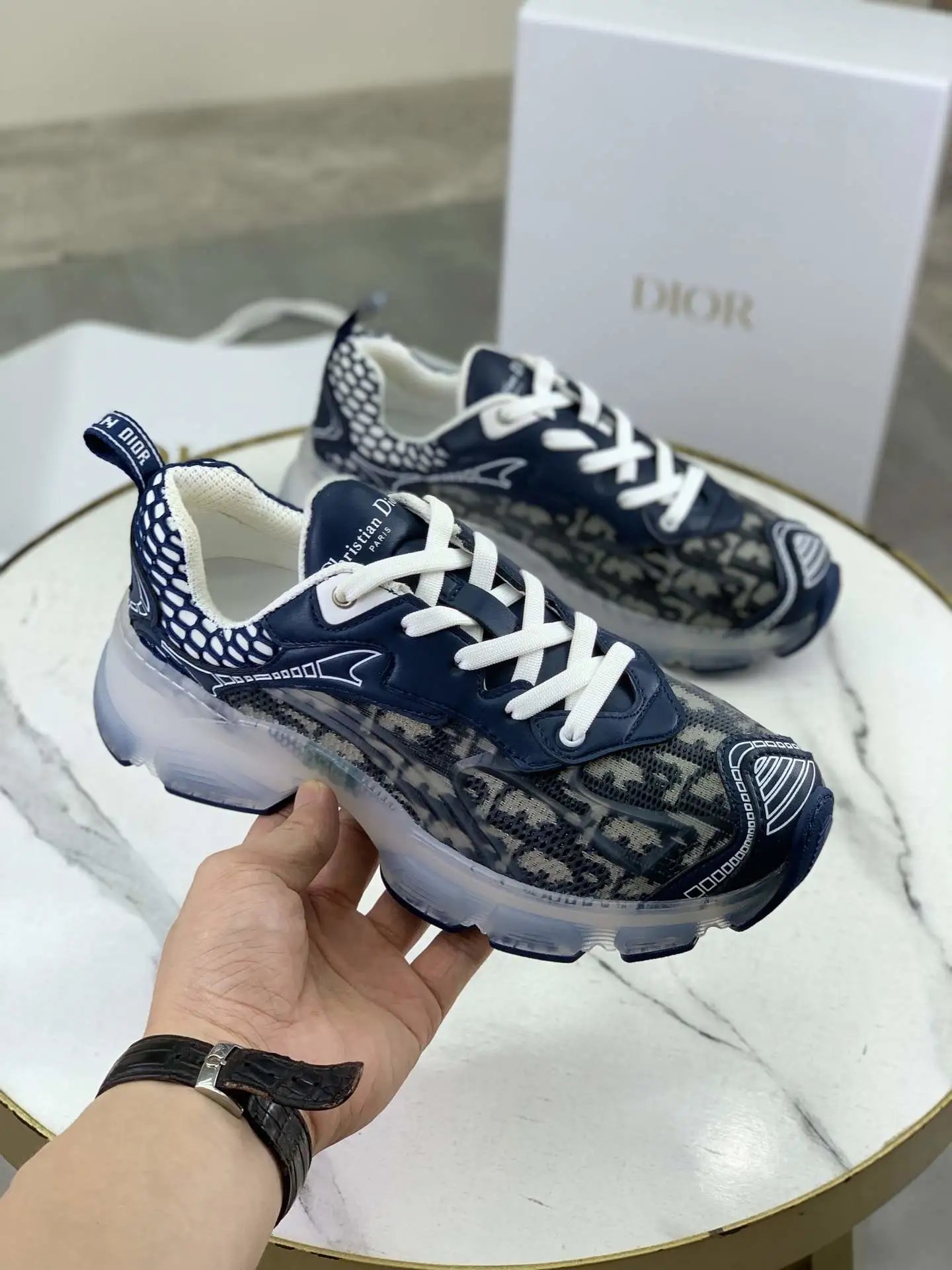 Dior Chrono Sneakers Black - Style 1