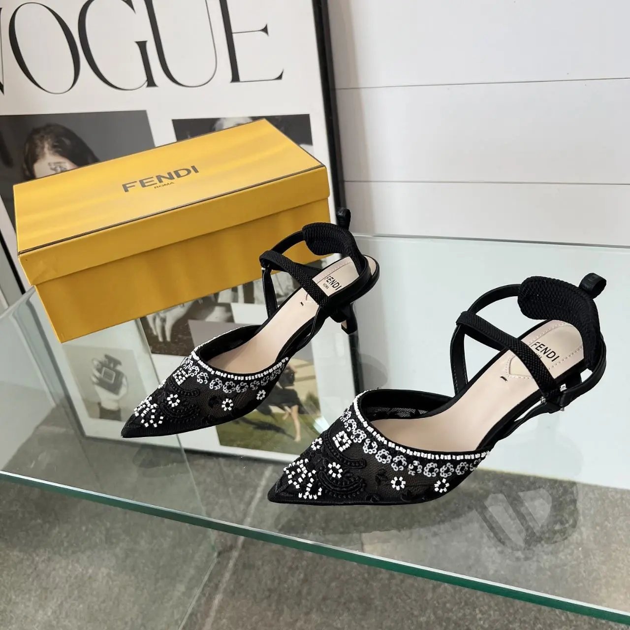 Fendi Colibri Slingback Pumps - Style 1