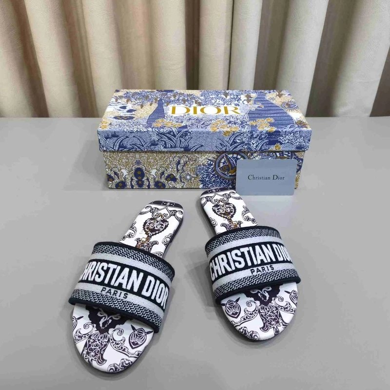 Dior Jacquard Slides - Style 4