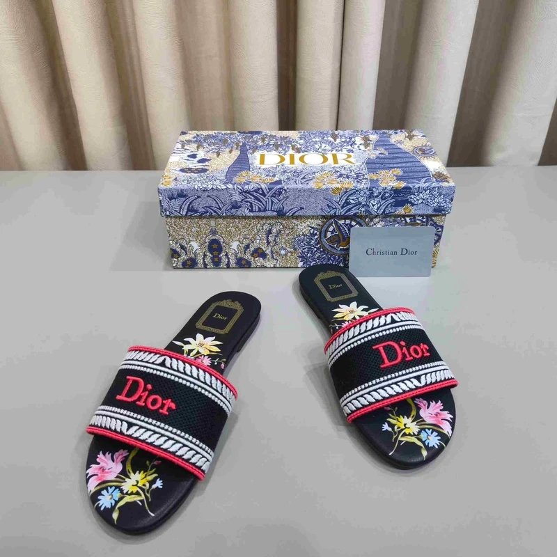 Dior Jacquard Slides - Style 2