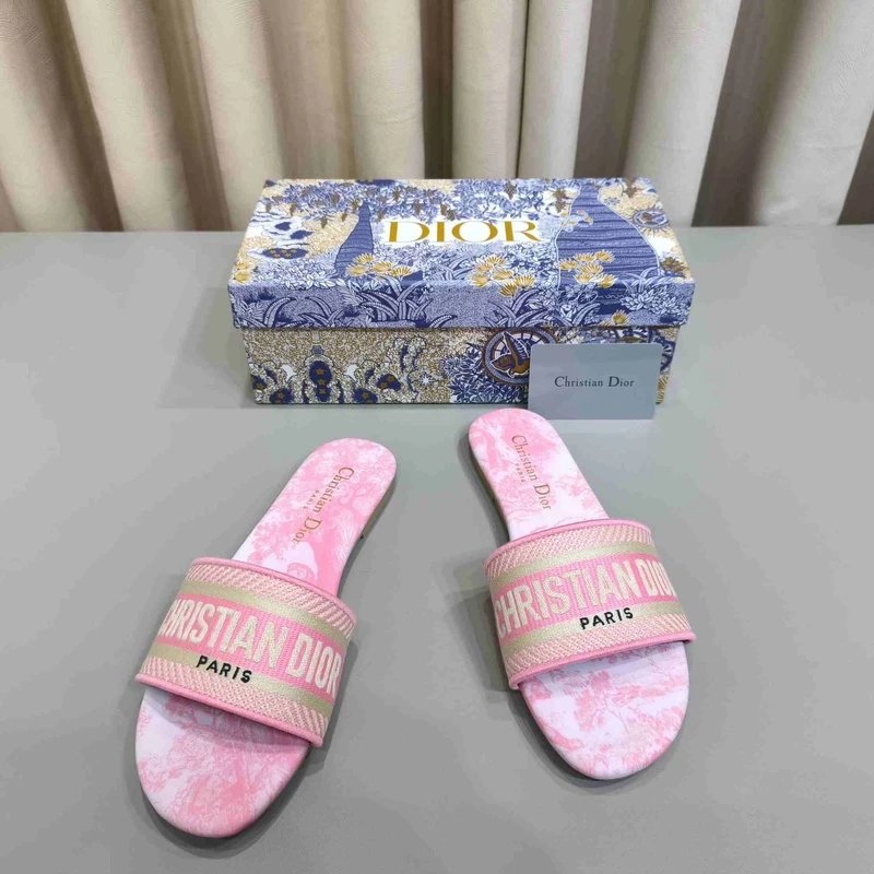 Dior Jacquard Slides - Style 9