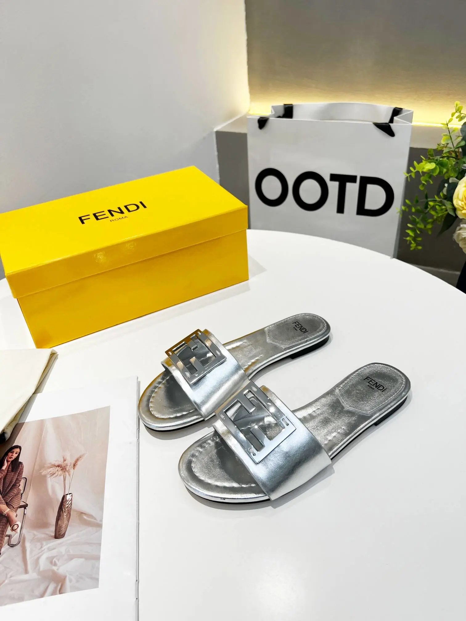 Fendi Baguette Flat Sandals - Style 10