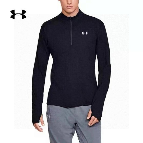 A112146 fall and winter stand-up collar half-zip sports men's fitness long-sleeved T-shirt