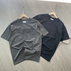 B061348 Casual Sporty Embroidered Chest Round Neck Short Sleeve T-Shirt! Natural, Fresh, and Comfortable Style
