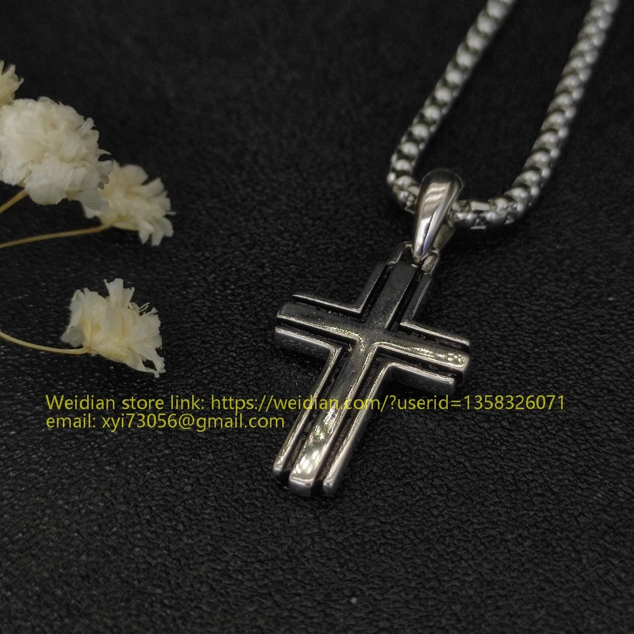 Design David Yurman Double Cross Pendant Necklace in Sterling Silver with Diamonds Jewelry - 94