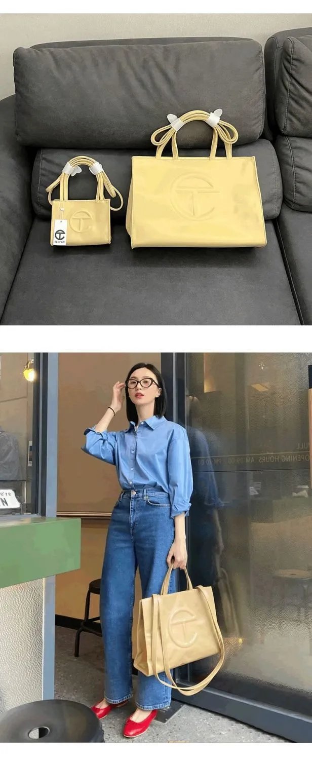 Telfar Shopping Bag Yellow Tote Bag - 20