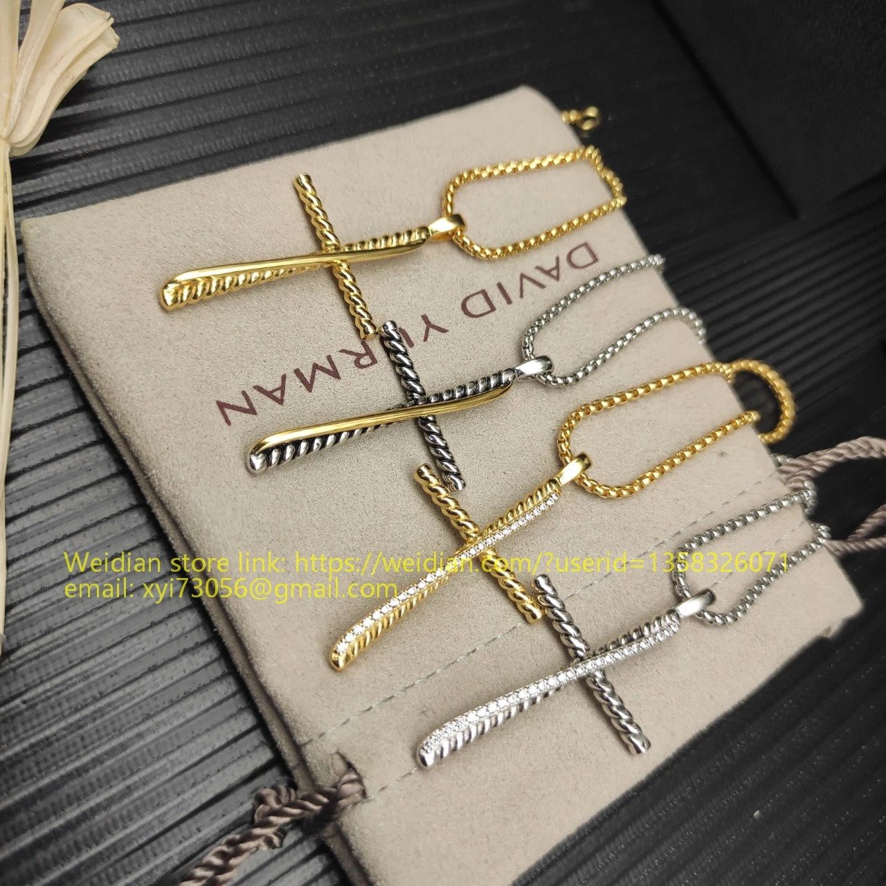 David Yurman Cross Pendant Gol