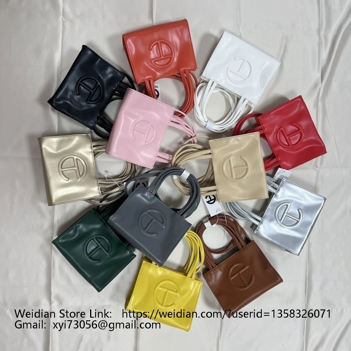 Leather Logo Tote Bag Multi Co