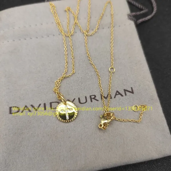 Design David Yurman Double Cross Pendant Necklace in Sterling Silver with Diamonds Jewelry - 71