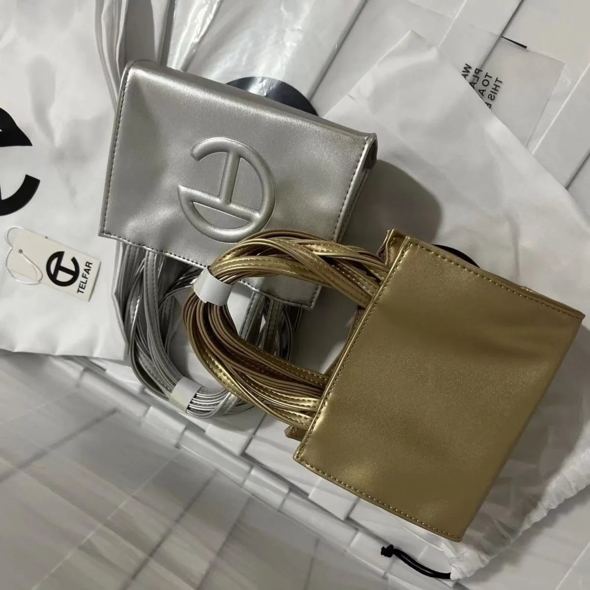 Telfar Shopping Bag Yellow Tote Bag - 12