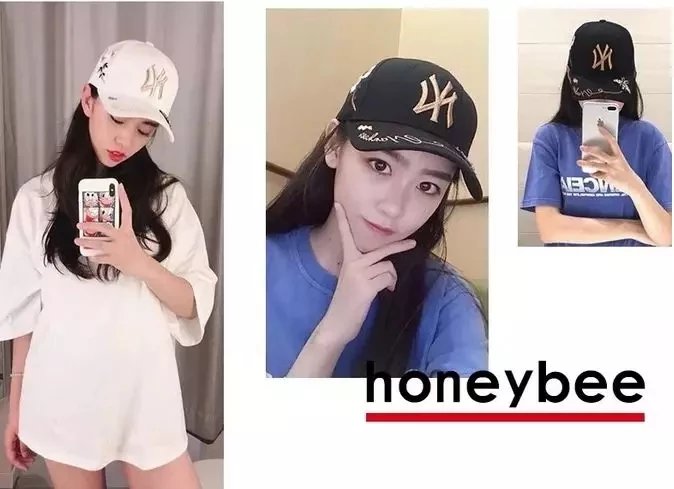 8144 有一种执着叫做无帽不欢跟上潮流彰显个性你只需一顶NY小蜜蜂情侣休闲棒球帽 12