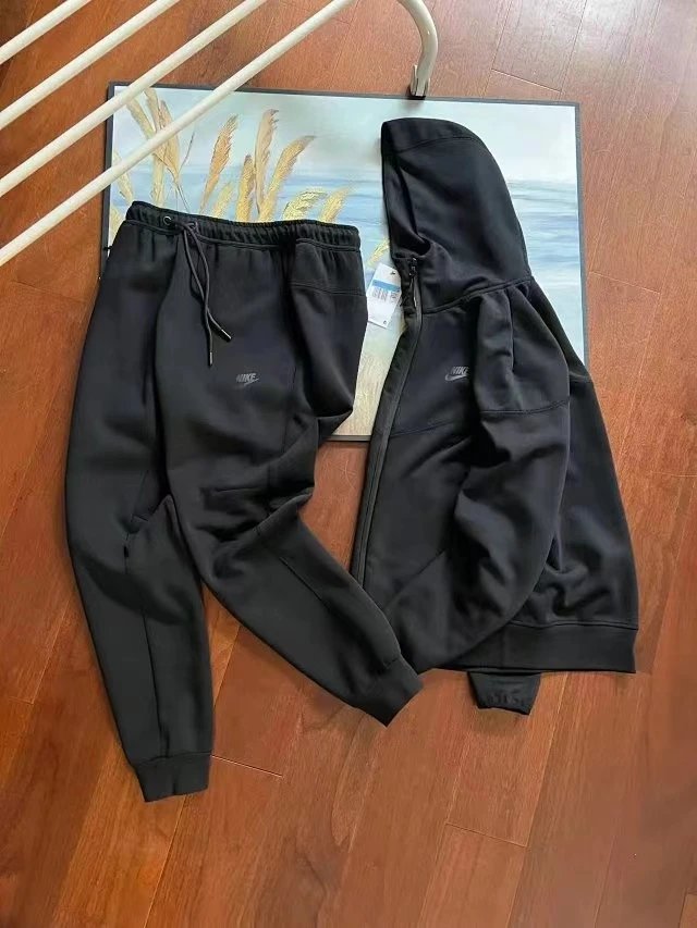 Nike Tech Fleece Hoodie and Joggers Set Gray/Black - 5