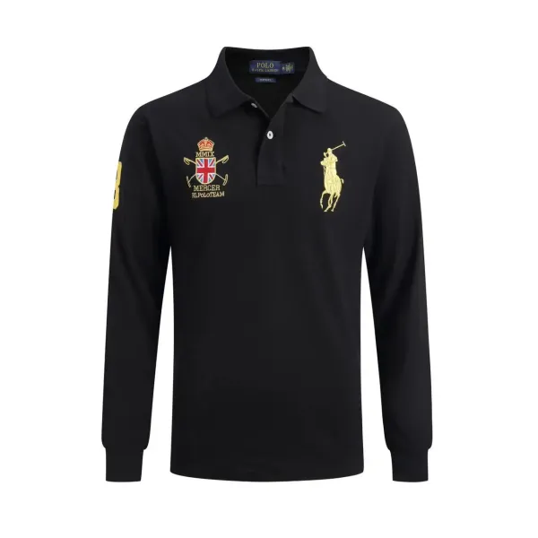 Polo Ralph Lauren Classic Fit Long Sleeve Polo Navy Tops.polo - 41