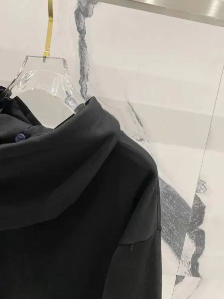 Prada Logo-Embroidered Black Hoodie - 24