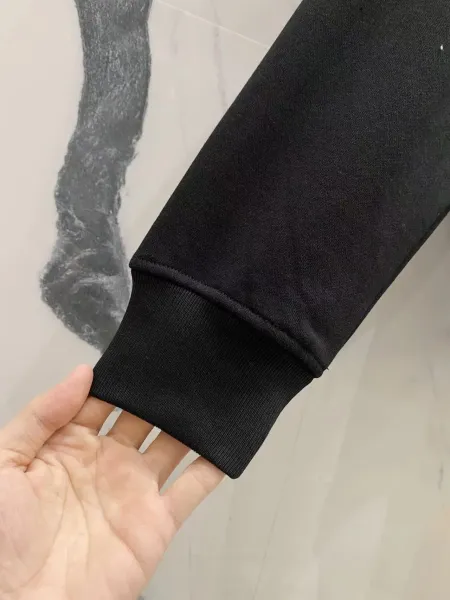 Prada Logo-Embroidered Black Hoodie - 26