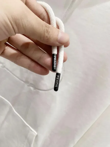 Prada Logo-Embroidered Black Hoodie - 17