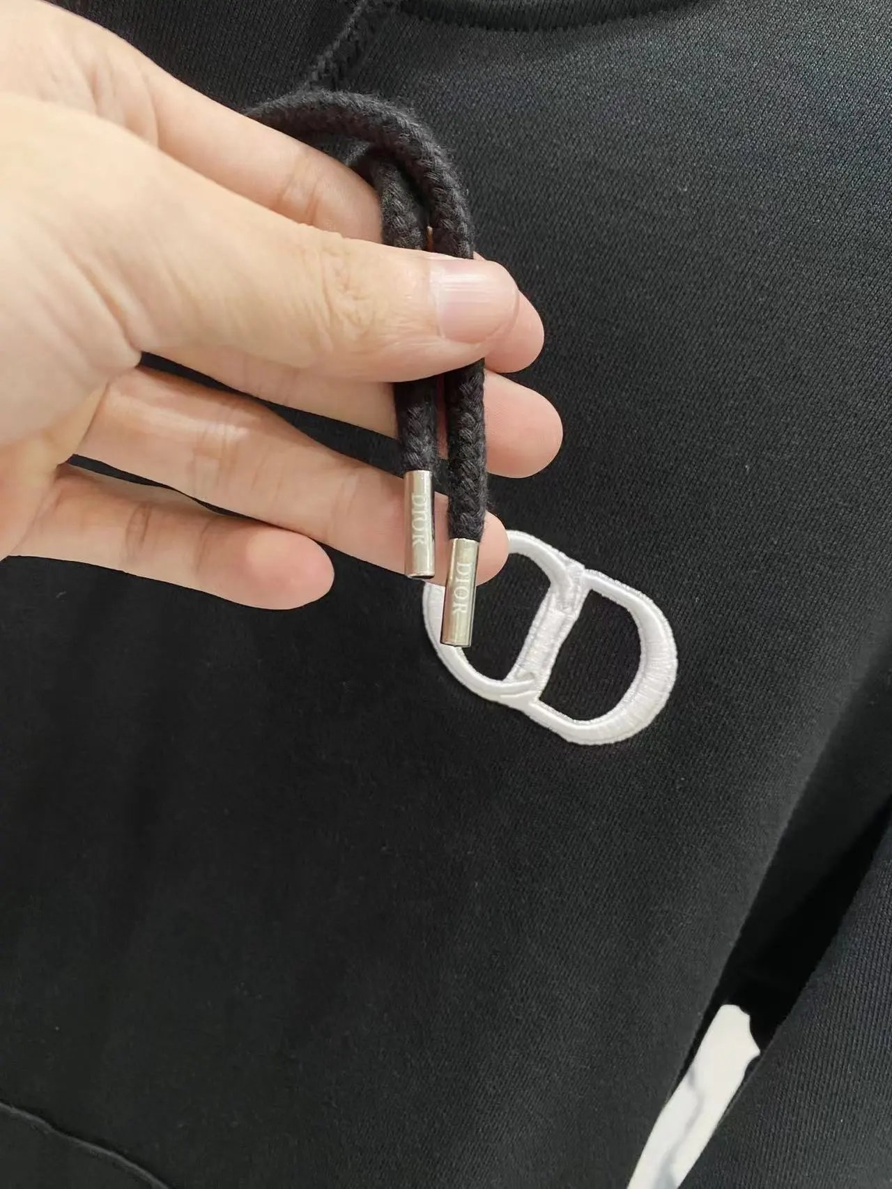 Dior CD Logo Hoodie Charcoal Gray Hoodie - 13