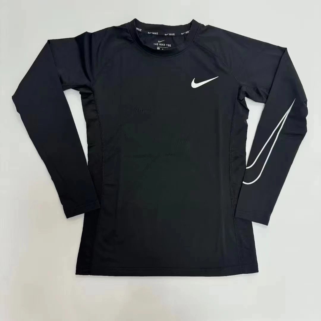 Black long-sleeved top with small hooks