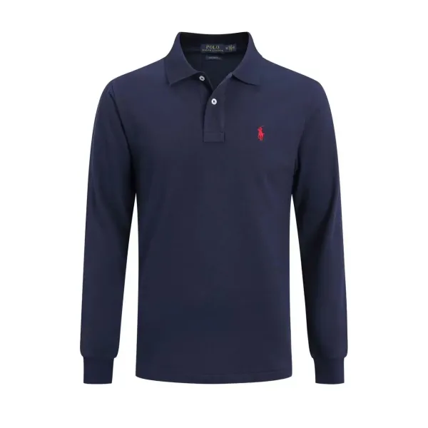 Polo Ralph Lauren Classic Fit Long Sleeve Polo Navy Tops.polo - 30