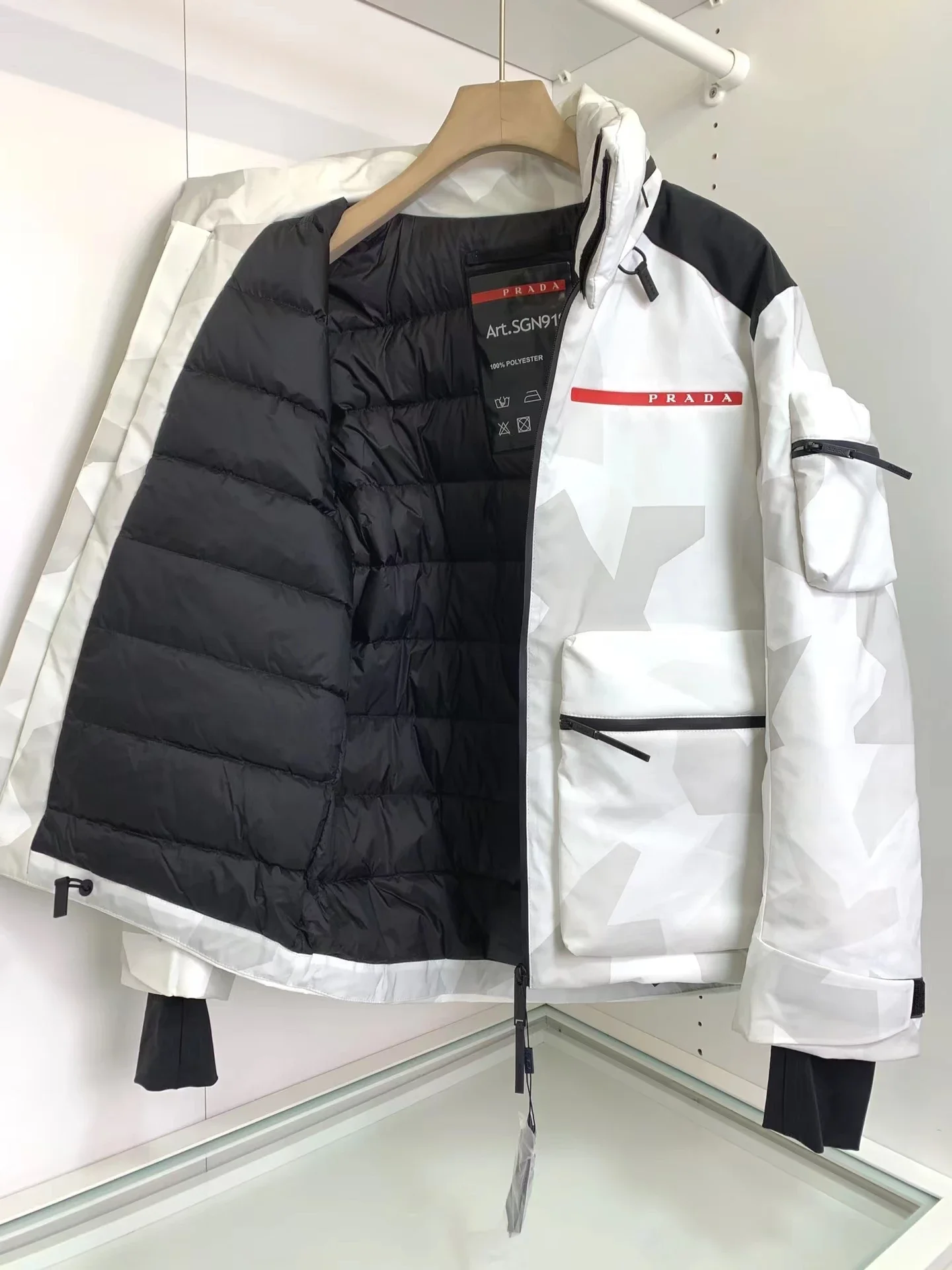 JURGEN LEHL◇チャイナボタン/ロングダウンジャケット/M/シルク/BLK