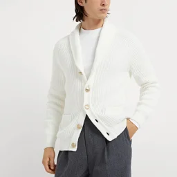 thumbnail for Super Value Benefits] BC Men's Shawl Collar Knit Cardigan Jacket Symmetrical patch pockets with gold button placket design Fashionable, luxurious and elegant!