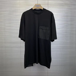 thumbnail for Triangle pocket black crew neck T-shirt